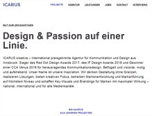 Tablet Screenshot of icarus-creative.com